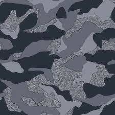 Image of Fresco Camouflage Dark Grey Wallpaper