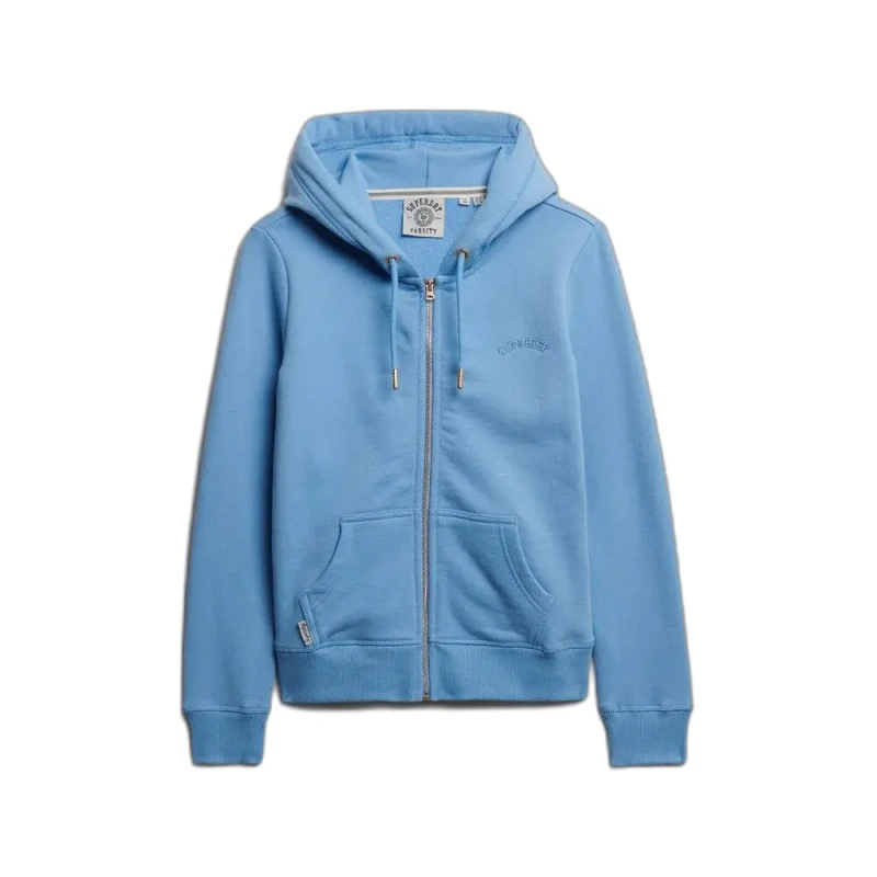 Image of Superdry Womens zip-up hoodie Superdry Essential Logo Hb Bleu Female XS