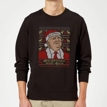 Image of Make Christmas Great Again Christmas Sweatshirt - Black - XXL