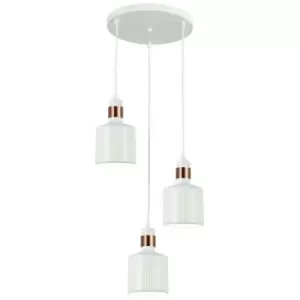 image of Italux Lighting - Italux Restenza - Modern Hanging Pendant White 3 Light , E27