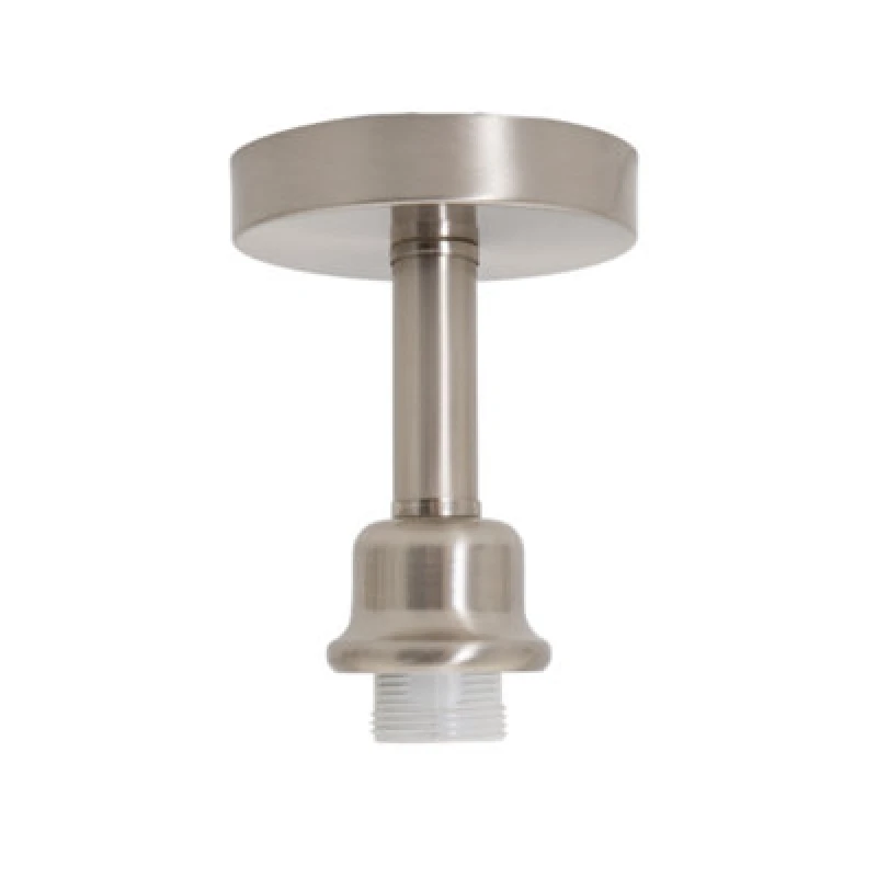 Image of Happy Homewares Contemporary Designer Short Semi Flush Satin Nickel Ceiling Rose Light
