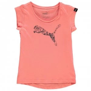 Puma Cat Logo T Shirt Infant Girls - Pink