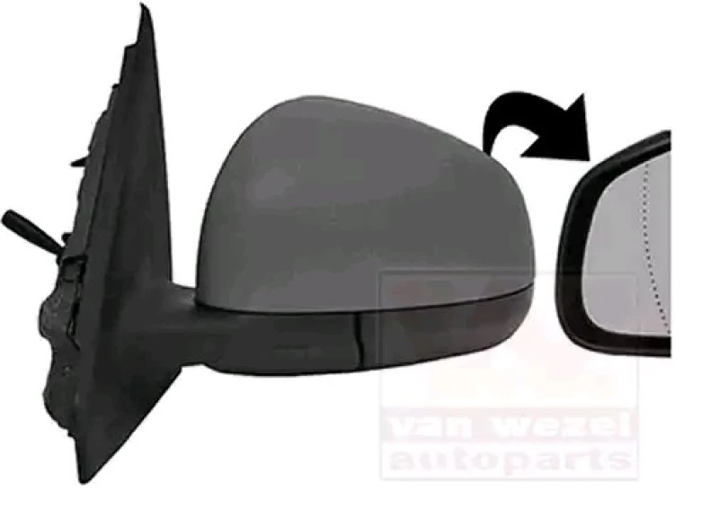 Image of VAN WEZEL 4368803 Wing mirror * HAGUS * Left, Unheated, primed Outside Mirror (50)
