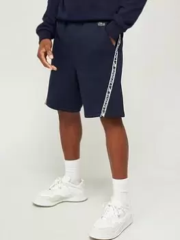 Image of Lacoste Taping Jersey Shorts - Navy Size XL Men