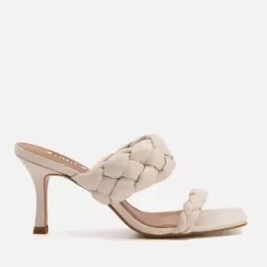 Image of Dune Message Braided Leather Heeled Mules - UK 3