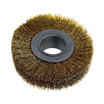 Image of Industrial Rotary Wire Brush - Crimped - Brass Coated Steel Wire - 30SWG - York