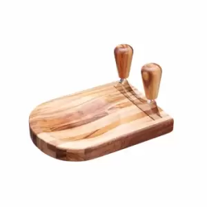 Image of Kitchencraft Natural Elements Acacia Wood Hachoir Set