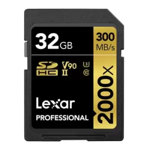 Image of Lexar Professional 2000x SDHC UHS-II Card GOLD Series 32GB