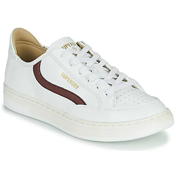 Image of Superdry BASKET LUX LOW TRAINER mens Shoes Trainers in White,10,11,12