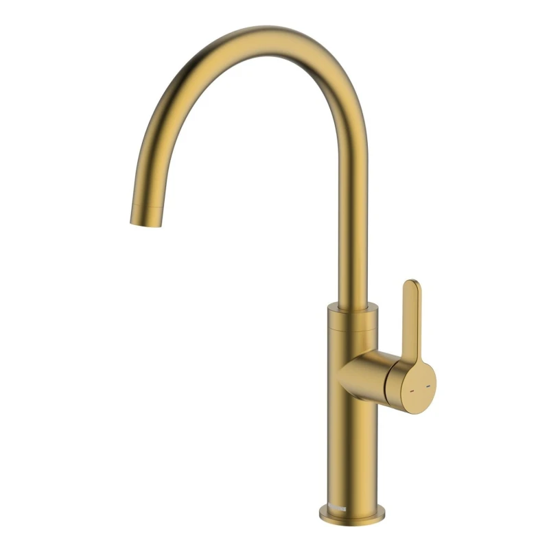 Image of McAlpine McAlpine Torridon Side Single Lever Kitchen Mixer Tap - Brushed Brass Bronze