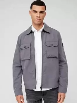 Image of Calvin Klein Light Overshirt Jacket - Charcoal Grey, Charcoal Grey, Size XL, Men