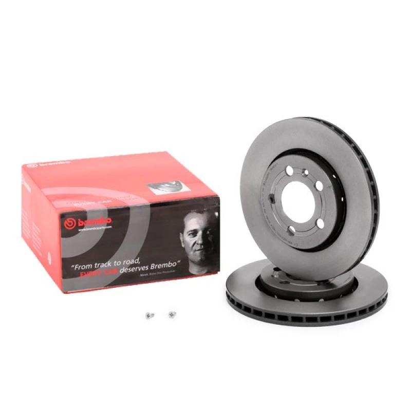 Image of BREMBO 09.A652.11 Brake disc internally vented, Coated, High-carbon, with bolts/screws Brake Disc (82)