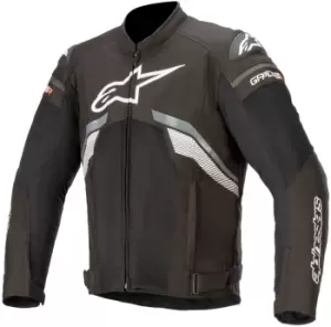 image of Alpinestars T-GP Plus V3 Air Motorcycle Textile Jacket, black-grey-white, Size L, black-grey-white, Size L