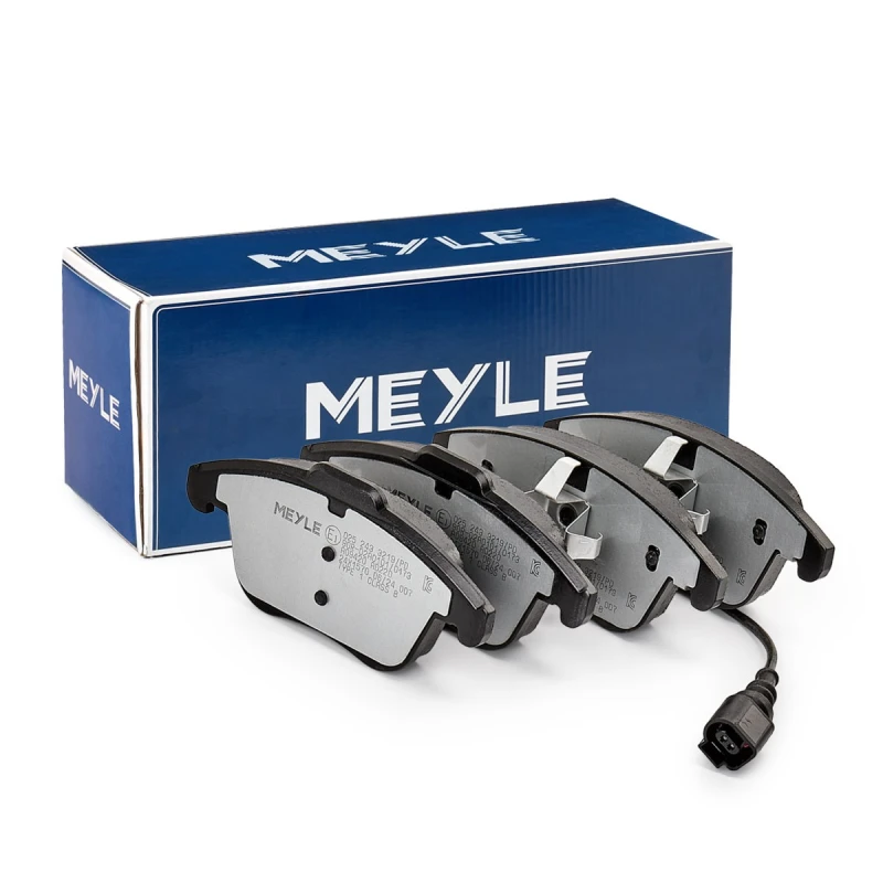 Image of MEYLE 025 243 3219/PD Brake pad set Front Axle, incl. wear warning contact, MEYLE-PD Quality, with anti-squeak plate Brake Pad Set,disc brake (402)