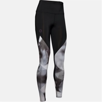 image of Under Armour Rush Print Leggings Ladies - Black/White