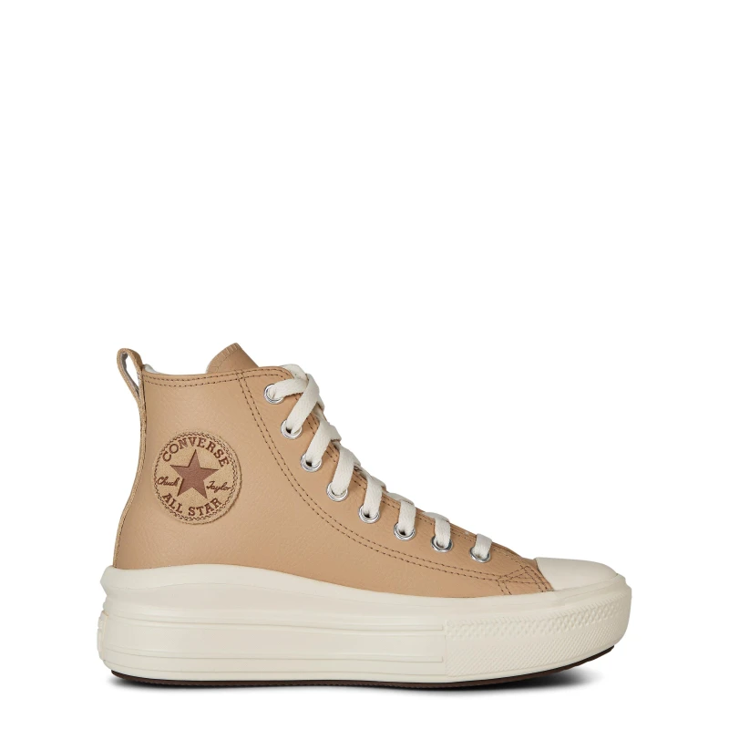 Image of Converse Lifestyle Chuck Taylor All Start Move Platform Shoes Childrens - Brown Brown 5