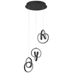 image of Merano - Carolina Integrated LED Pendant Ceiling Light Sandy Black Aluminium LED 43W 1806Lm 3000K