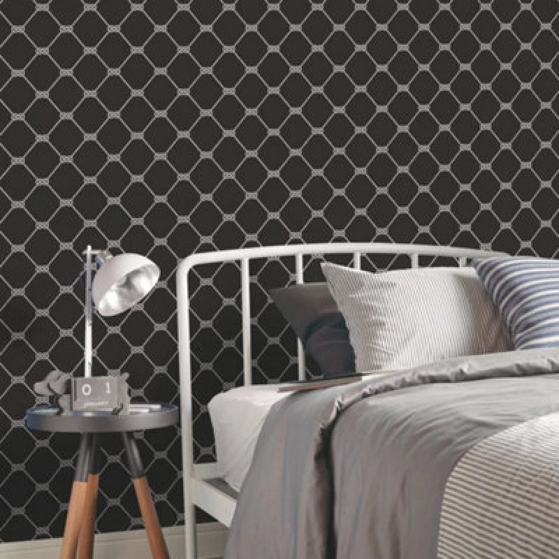 Image of Galerie Deauville 2 Black White Nautical Rope Smooth Wallpaper