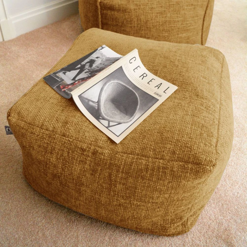 Image of Rucomfy Weave Ottoman Mustard TU43M Unisex