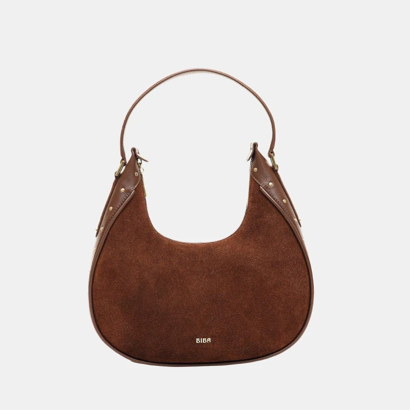 Image of Biba Womens Studded Top Handle Bag Chocolate female One Size