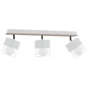 Image of Keter Casa Ceiling Spotlight Bar White, Wood, 60cm, 3x E27