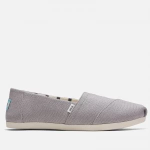 Image of TOMS Womens Alpargata Vegan Canvas Pumps - Morning Dove - UK 8