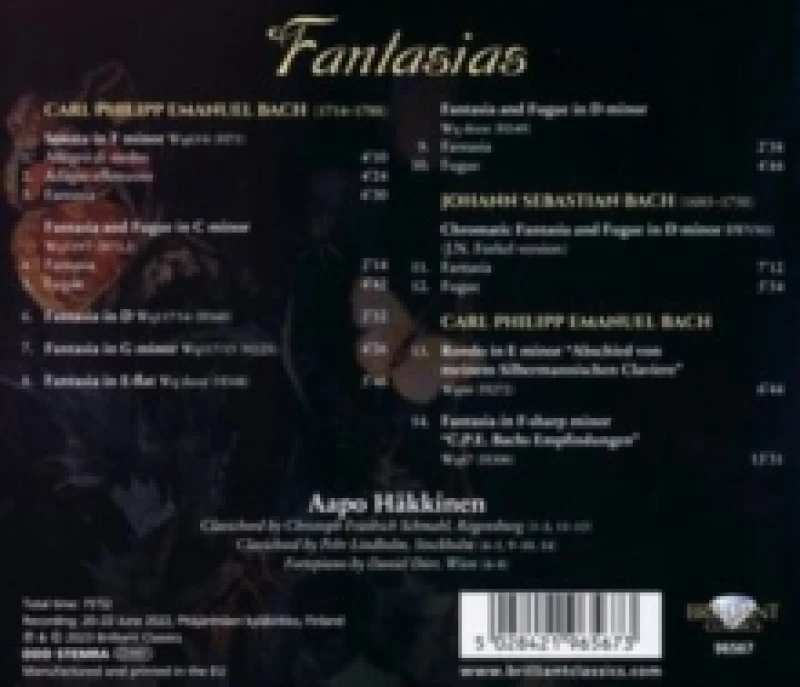 Image of C.P.E. Bach: Fantasias CD / Album (Jewel Case)
