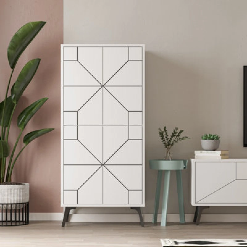 Image of DECORTIE Decortie - Dune Multipurpose Cabinet - White - White M.DO.23969.2