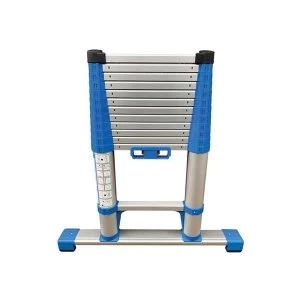 Image of Zarges Compactstep L Telescopic Ladder & Stabiliser Bar 3.2m
