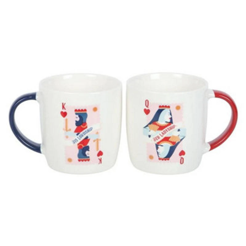 Image of Something Different Something Different Her Ladyship & His Lordship Couple Mug Set Pack of 2 in Off White Off White One Size Unisex 5063703387446