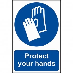 image of Scan Protect Your Hands Sign 200mm 300mm Standard