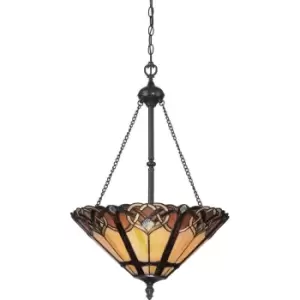 Image of 3 Bulb Ceiling Pendant Light Fitting Vintage Bronze LED E27 100W Bulb