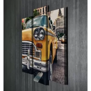 Image of UC022 Multicolor Decorative Canvas Painting (3 Pieces)