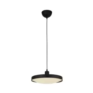 Image of Led Pendant - Black With Crystal Sand Diffuser