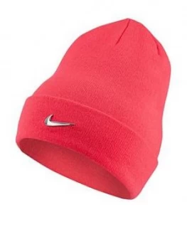 Image of Nike Youth Metal Swoosh Beanie Pink Women