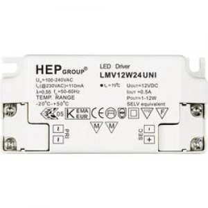 Image of LED transformer Constant voltage 12W 24V 0 0.5 A