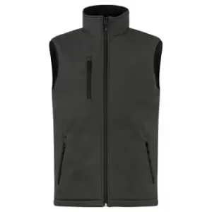 Image of Clique Mens Softshell Padded Gilet (3XL) (Dark Grey)