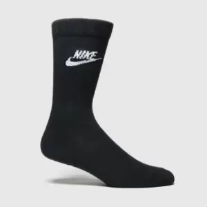 Image of Nike Black & White Everyday Crew Socks 3 Pack