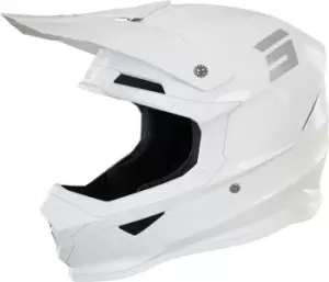 Image of Shot Furious Solid 2.0 Motocross Helmet, white, Size S, white, Size S