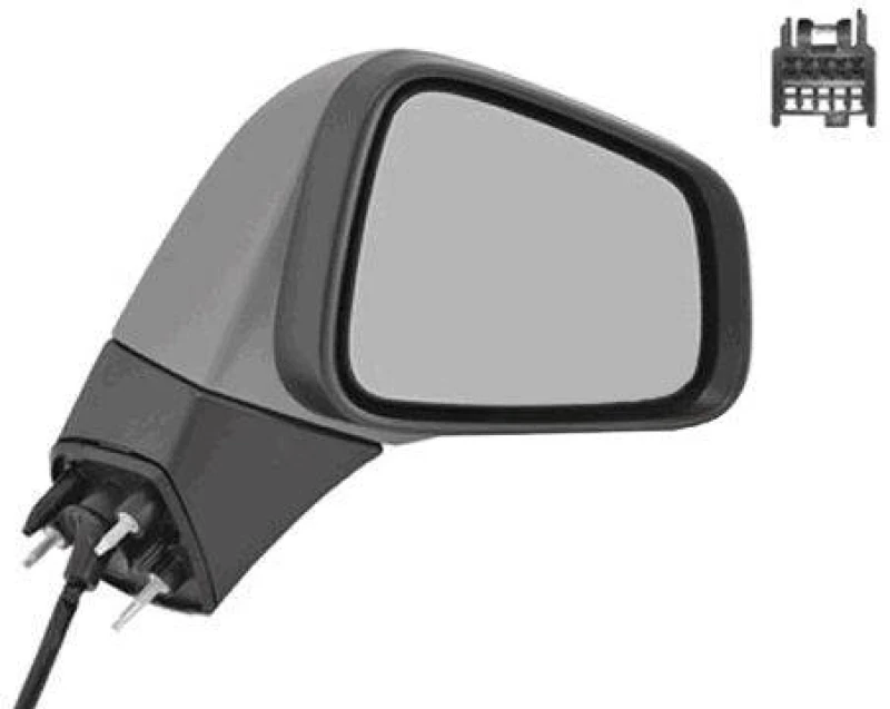 Image of VAN WEZEL 3775816 Wing mirror * HAGUS * Right, Heatable, partially primed Outside Mirror (50)