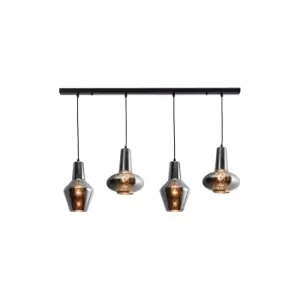 Image of Milia Line Bar Light 4 Bar Light Glass Chrome
