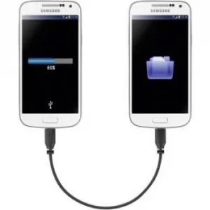Image of Renkforce USB cable USB 2.0 USB Micro-B plug, USB Micro-B plug 15.00cm Black incl. OTG function, SuperSoft sheath