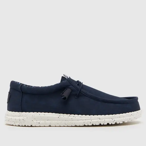 Image of HEYDUDE wally trainers in navy Navy UK 11 (EU 45)