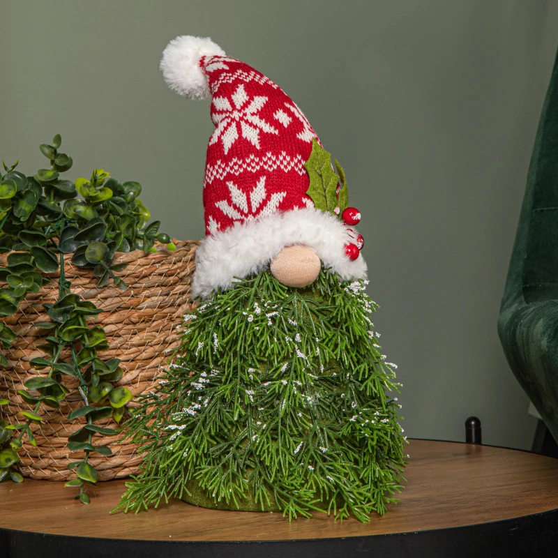 Image of 31cm Red and White Christmas Tree Sitting Gonk with Snowflake Hat