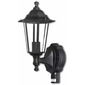 Image of Extrastar Outdoor Wall Lantern Garden light with Motion Sensor Black IP44 (6W filament candle bulb included)