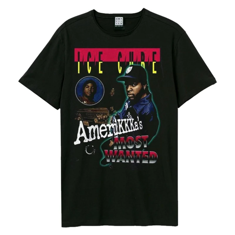 Image of Amplified Mens Amerikkka's Most Wanted Ice Cube T-Shirt in Black Size: Large Black Male L