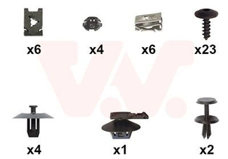 Image of VAN WEZEL Mounting Kit, bumper VAN WEZEL 0304794