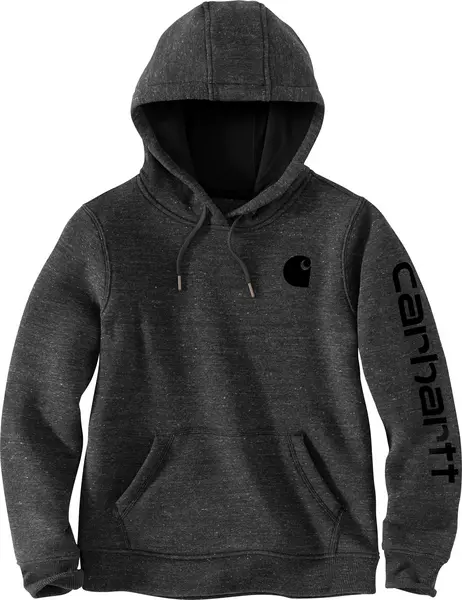 Image of Carhartt Clarksburg Logo Ladies Hoodie, blue, Size L for Women