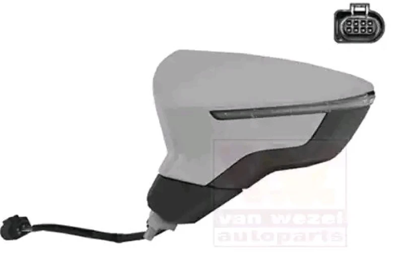 Image of VAN WEZEL 4946817 Wing mirror * HAGUS * Left, Heatable, primed Outside Mirror (50)