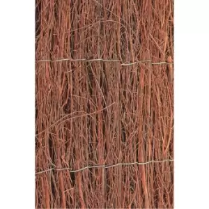 Image of 2 pcs Garden Screens Heather 1x5 m 1cm Thick Nature Brown